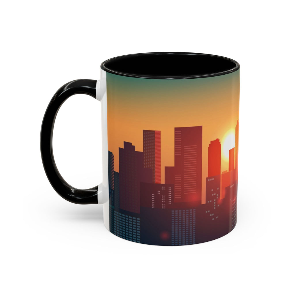 Beautiful Until the End Coffee Mug — Gothic Sunset Cityscape Accent Mug