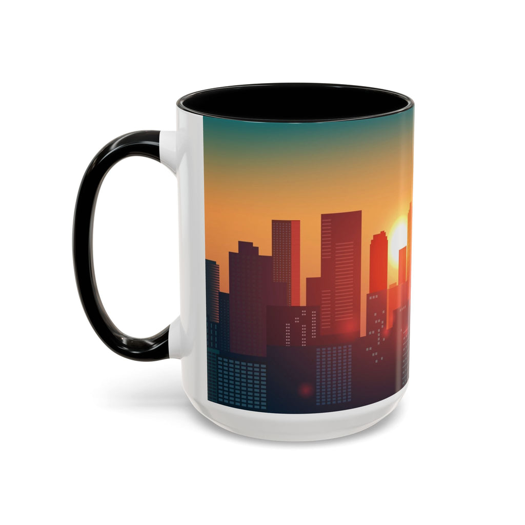 Beautiful Until the End Coffee Mug — Gothic Sunset Cityscape Accent Mug